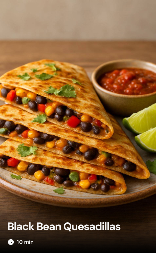 Black Bean Quesadillas